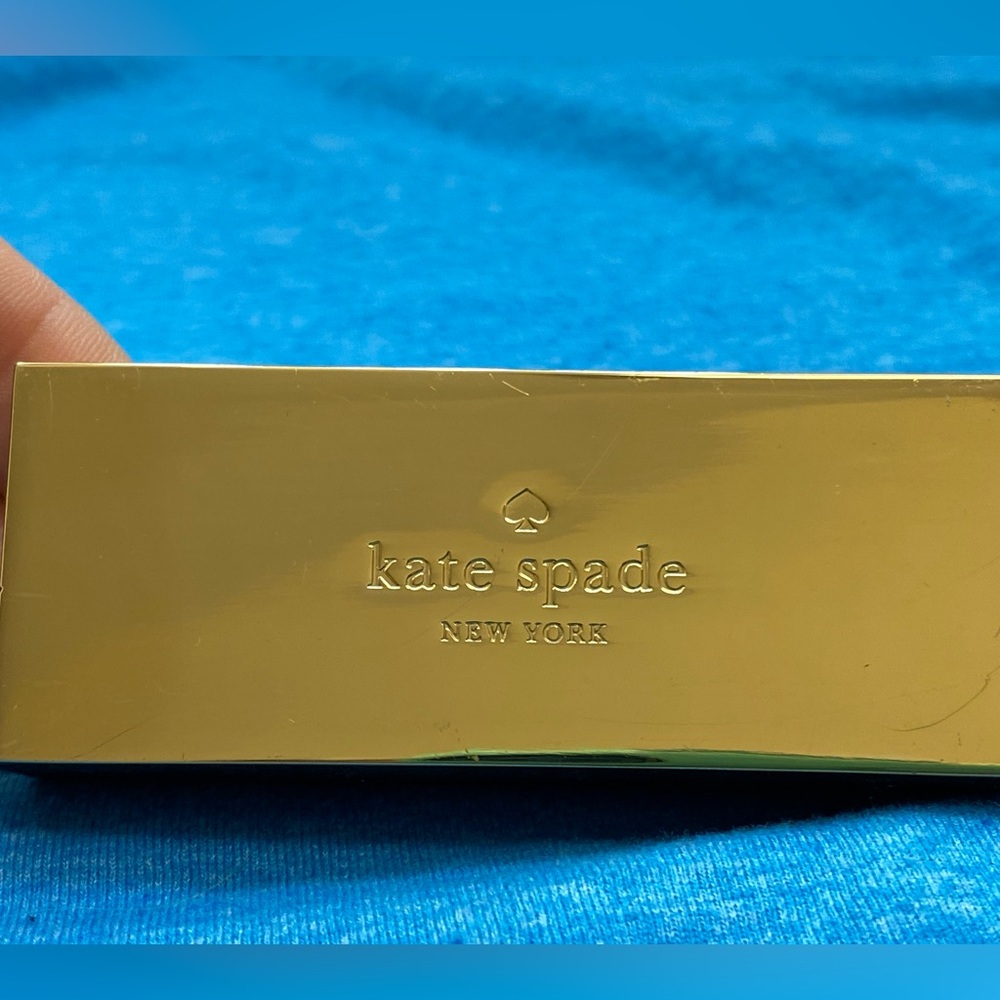 Kate Spade New York Business Desktop Card Holder Designer. Gold tone.